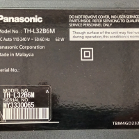 Panasonic TH-L32B6M със счупен екран-TNPA5808 1 P/TNP4G542 1 A/6917L-0126A LC320DXN(SF)(R2), снимка 2 - Части и Платки - 44509573