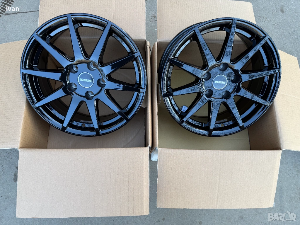 4 бр. чисто нови алуминиеви джанти BIASSO 16'' 5x112 , централен отвор 66.6 , ET22, 6.5J, снимка 1