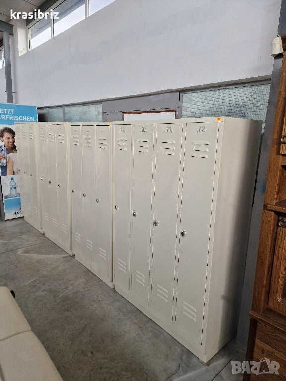Метални Шкафове-внос от Германия!Налични 3-3-ки....и 1 с четири отделения!ОБЯВЕНАТА ЦЕНА Е ЗА БРОЙ!, снимка 1