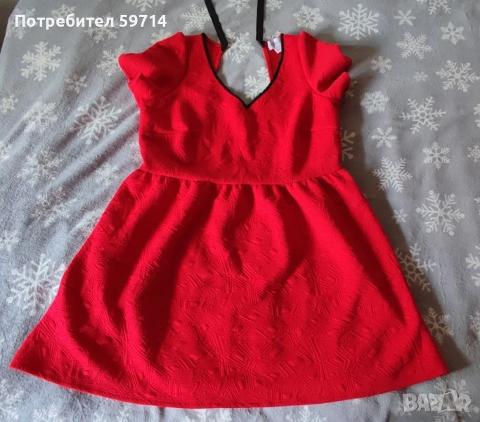 Рокля голям размер, разтеглива материя, снимка 1