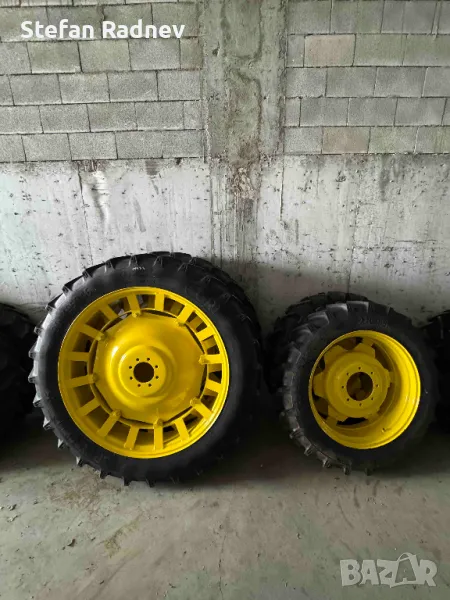 Комплект 4 бр. тесни гуми с джанти за редови обработки - John Deere (270/95-32 - 300/95-46) N01933, снимка 1
