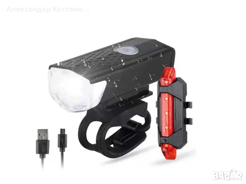 LED светлини за колело / велосипед / тротинетка с USB зареждане, снимка 1