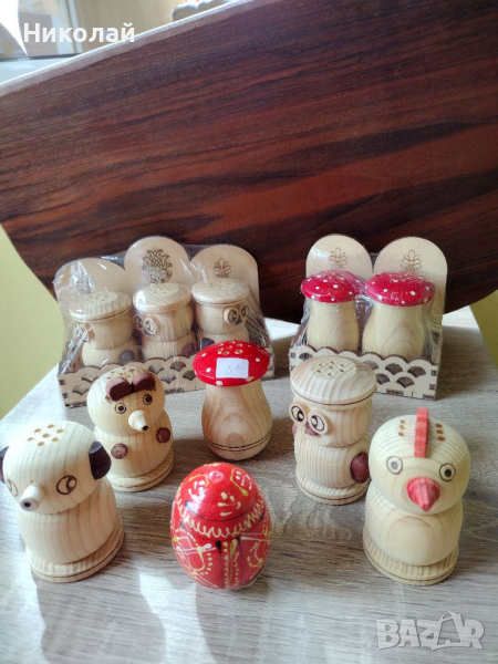 Дървени солници, дървени яйца , снимка 1