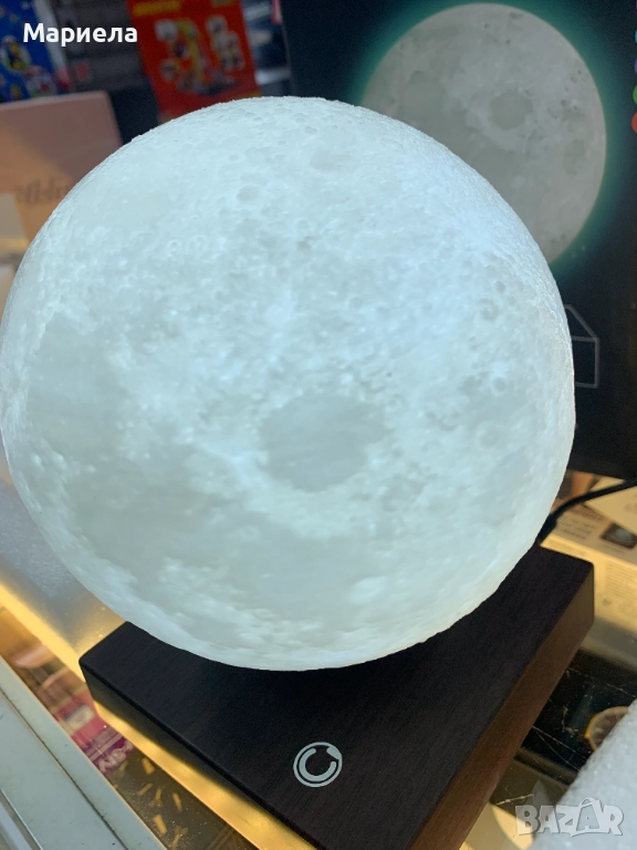 3D led лампа INNARA INN-37 тип Луна с магнитна левитация, 16 цвята, снимка 1