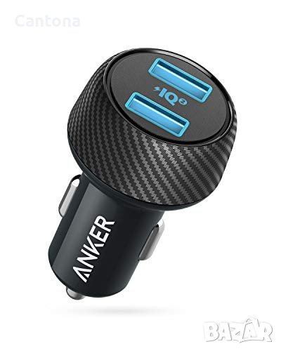 Anker бързо зарядно за кола 30W Dual USB, PowerDrive Speed ​​2 с PowerIQ 2.0, снимка 1