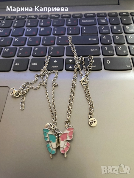 Колие - пеперуда “Best Friends” /K-98/ В наличност два цвята, снимка 1