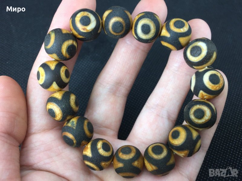  '' ТРИ ОЧИ '' ДЗИ МЪНИСТА ГРИВНА ТИБЕТ НЕПАЛ АЗИЯ , снимка 1