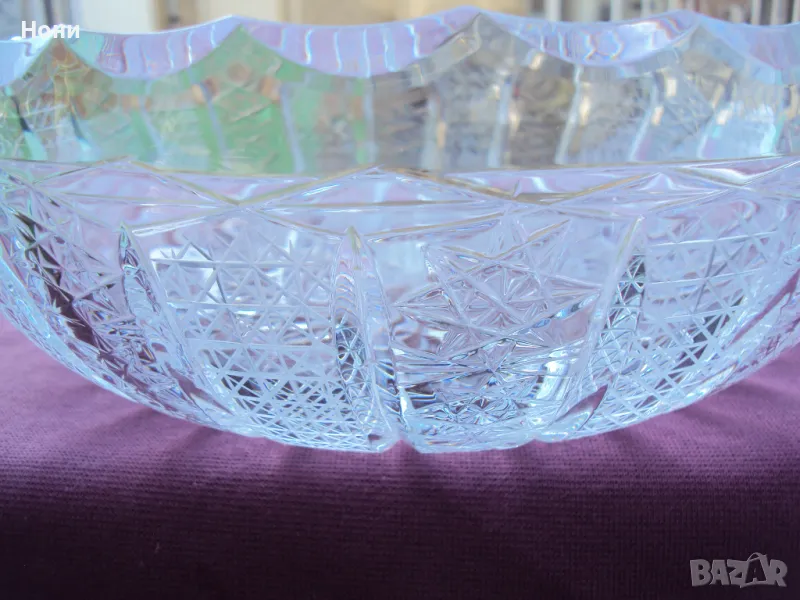 Кристална фруктиера от времето на соца, снимка 1