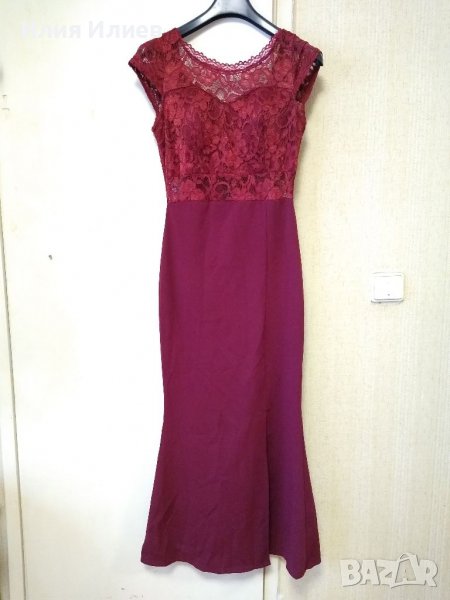 Официална рокля в цвят бордо , снимка 1