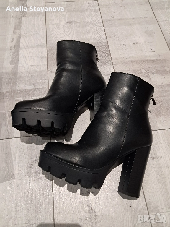 Дамски черни боти зимни, снимка 1