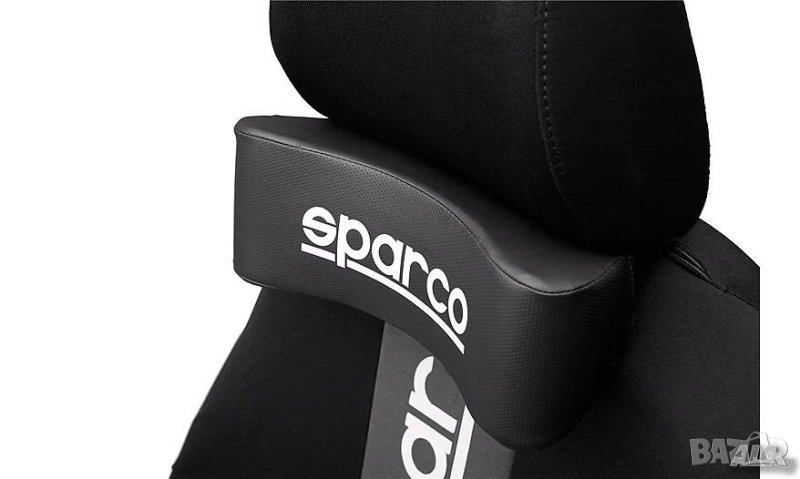 автомобилна възглавничка Sparco черна кожа , снимка 1