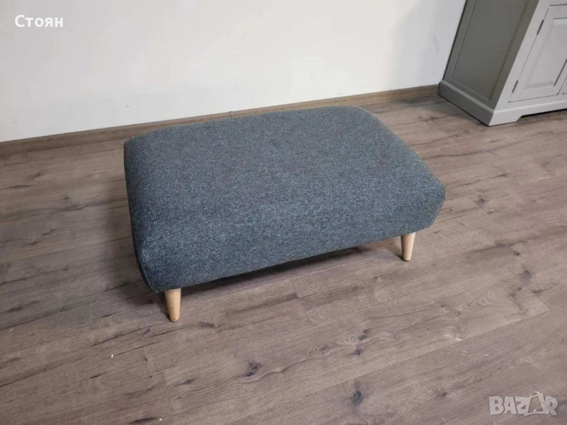 Сива табуретка от плат, снимка 1