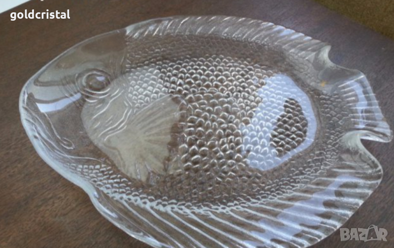 стъклено рибно плато , снимка 1