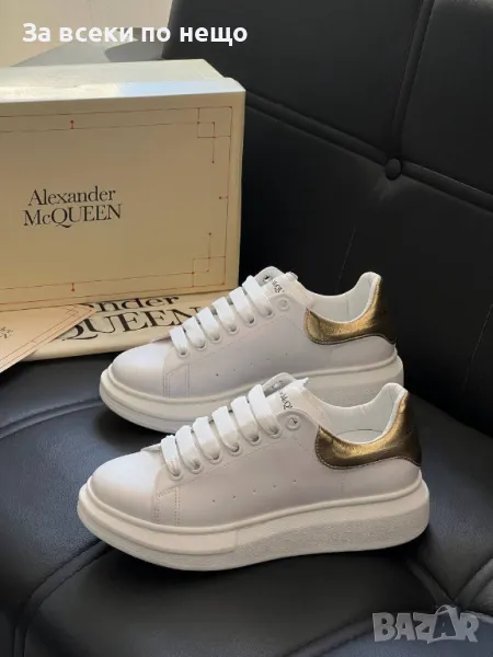 Alexander McQueen Дамски Бели Маратонки👟Дамски Спортни Обувки В Бял Цвят Александър Макуин Код E373, снимка 1