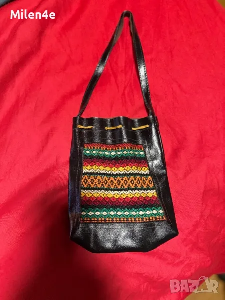 Чанта от естествена кожа с шевици, снимка 1