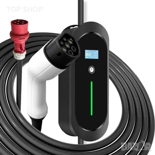 EVCARS Тип 2 Кабел за зареждане 11 kW 16 A EV  за електрически автомобили Хибридни, снимка 1