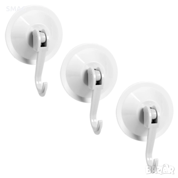 Бели вакуумни закачалки – комплект 3 бр._1162206, снимка 1