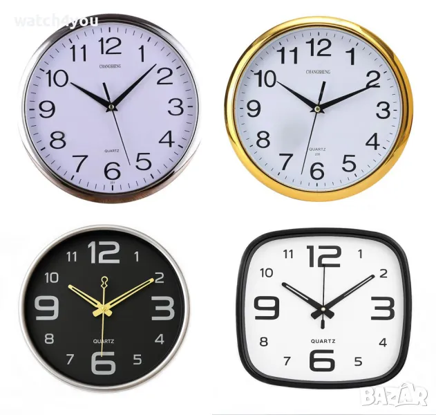 НОВ КАЧЕСТВЕН СТЕНЕН ЧАСОВНИК С БЕЗШУМЕН ПЛАВЕН МЕХАНИЗЪМ.СТЕННИ ЧАСОВНИЦИ С ГОЛЕМИ ЦИФРИ.WALL CLOCK, снимка 1