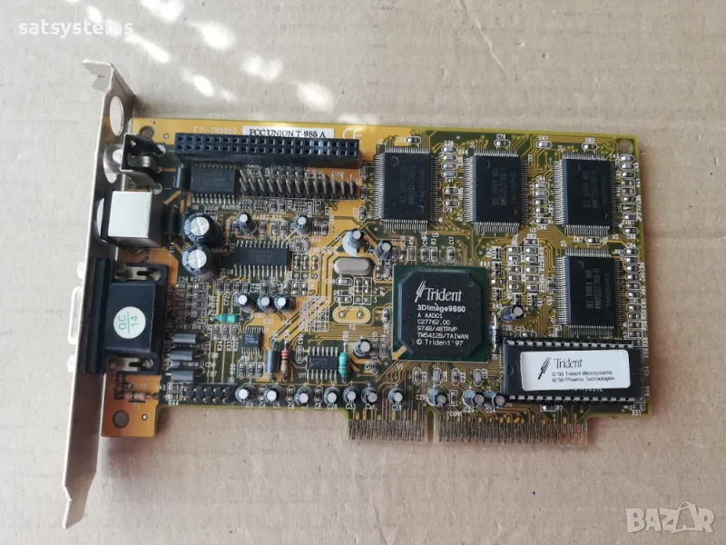 Видео карта Trident 3DImage 9850 UNION T-9850 A 16MB AGP , снимка 1