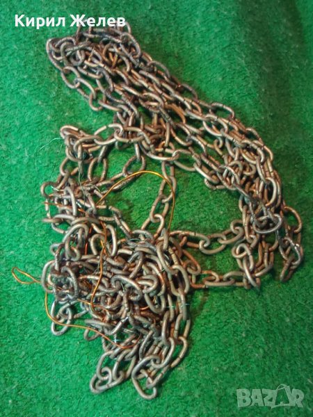 СТАРИННИ СТОМАНЕНИ СИНДЖИРЧЕТА ВЕРИЖКИ РЪЧНА РЯДКА РЕТРО ПЛЕТКА 30145, снимка 1