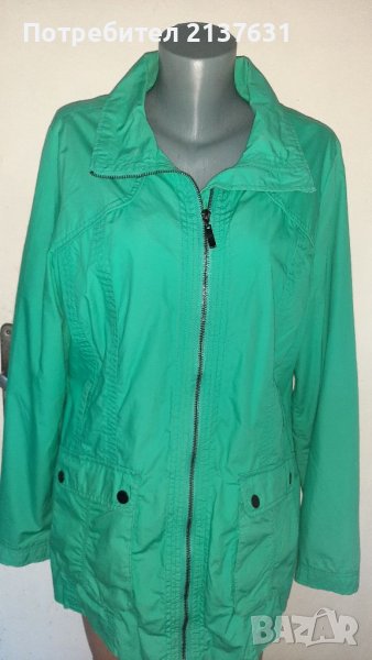 ДАМСКО  ДЪЛГО ЗЕЛЕНО ЯКЕ- - Пролет  / Есен - Размер XL , снимка 1