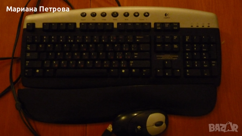 Клавиатура Logitech, комплект с безкабелна мишка, снимка 1