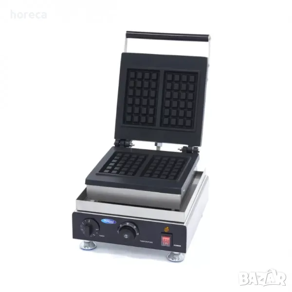 Гофретник - 2 белгийски вафли - регулируем термостат и таймер, снимка 1