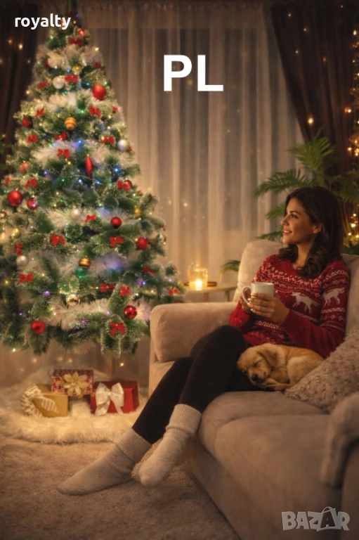 Вечно жива – коледна елха със заснежени връхчета ED2025DK1, снимка 1