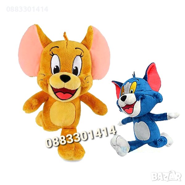 Том и Джери Плюшени Анимационни 32см, снимка 1