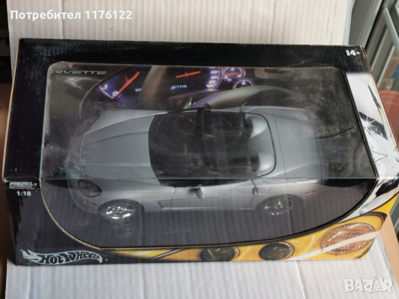 1/18 Hot Wheels Chevy Corvette C6 Cabrio Шевролет Корвет Нов В Кутия, снимка 1