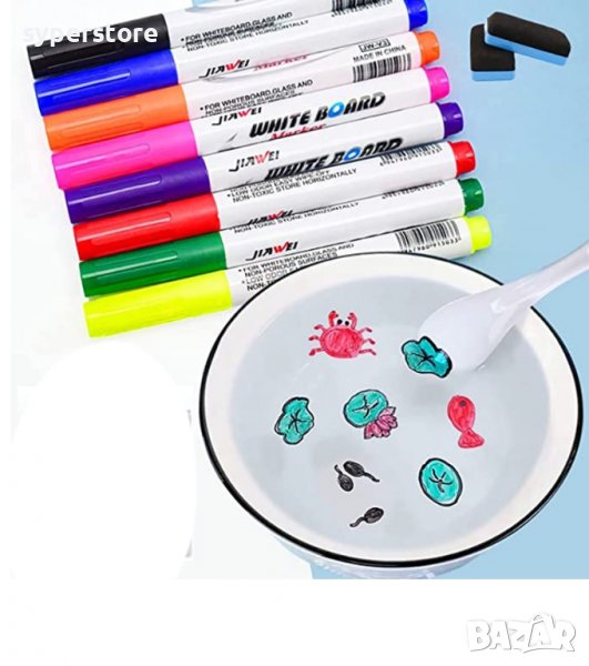 Магическа писалка за рисуване, маркер с плуващо мастило Digital One SP00682 G-801 за деца, 8 цвята, снимка 1