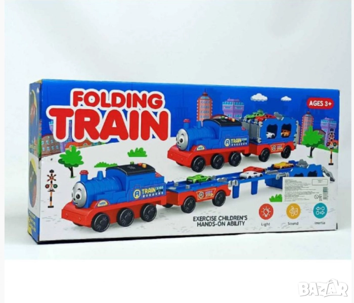 Интерактивно влакче, FOLDING TRAIN, със звук и светлини, снимка 1