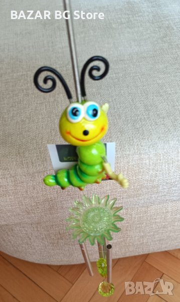 Градинска декорация вятърни звънчета с 4 неръждаеми алуминиеви тръбички. Нова., снимка 1