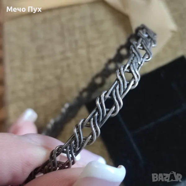 Стара сребърна гривна (305), снимка 1