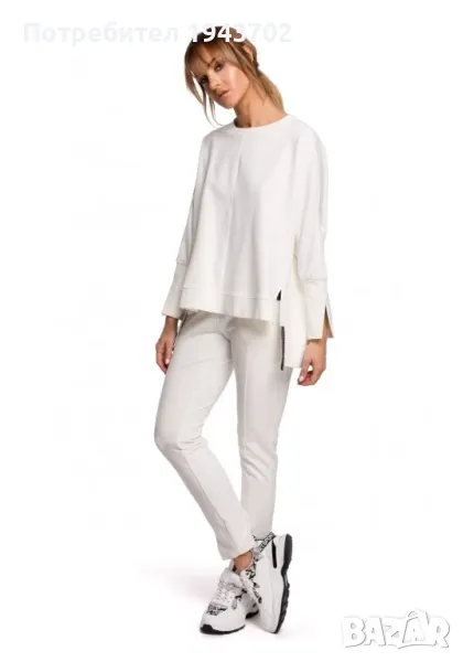 Дамски суичър в цвят екрю M491 MOE, снимка 1