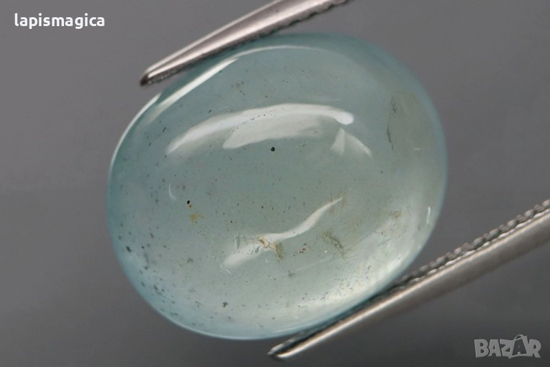 Аквамарин 11.54ct овален кабошон, снимка 1