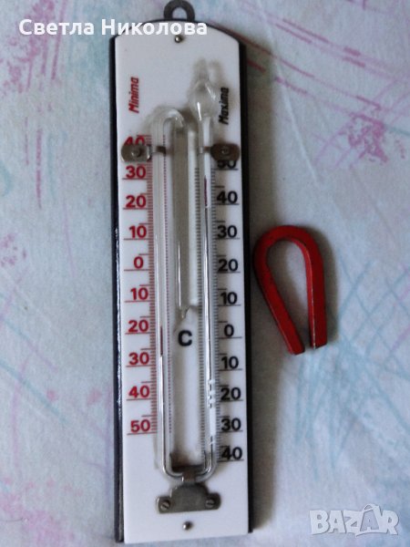 Живачен минимално-максимален термометър, снимка 1