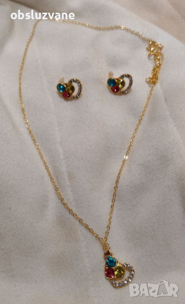 Комплект в 4 части "Цветни сърчица" 💥, снимка 1