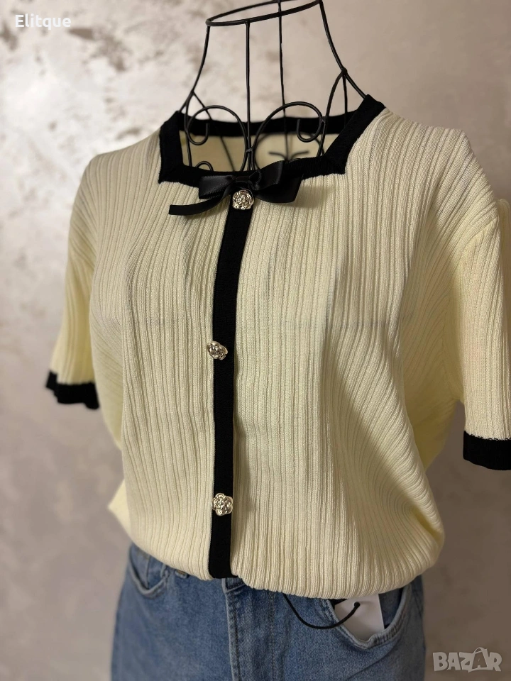 блуза с машинно плетиво , снимка 1