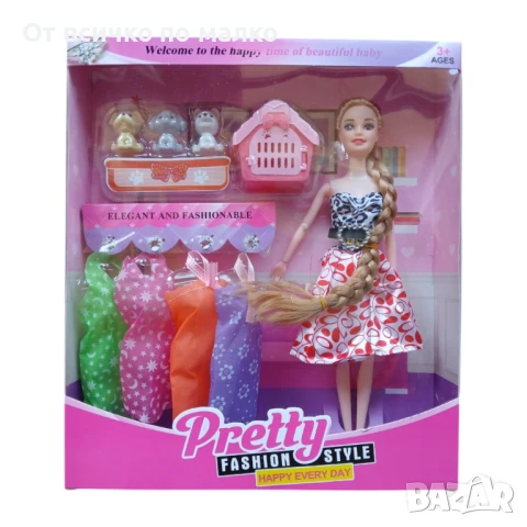 ✨Кукла с рокли и три кученца