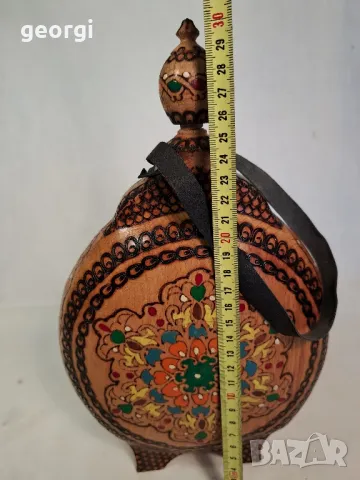 голяма декоративна дървена бъклица 7/3, снимка 5 - Антикварни и старинни предмети - 49784028