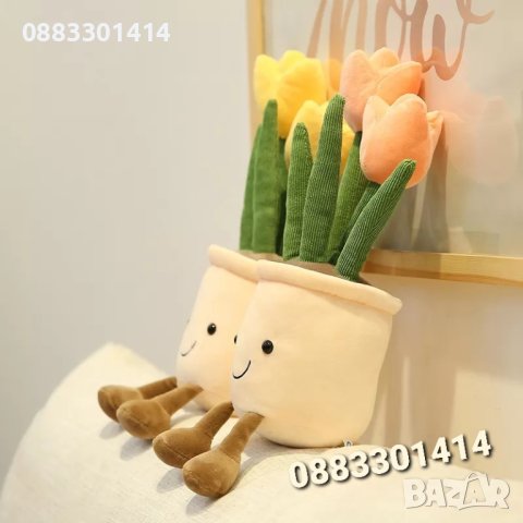 Плюшено цвете в саксия Букет , снимка 6 - Плюшени играчки - 41817267