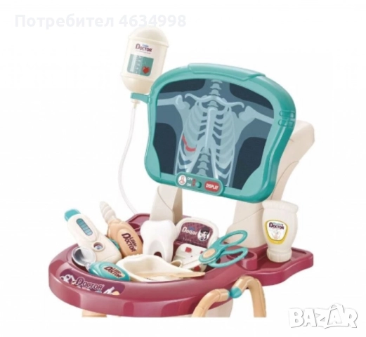 Комплект за игра на доктор, с количка, 29 аксесоара, снимка 6 - Други - 52208736