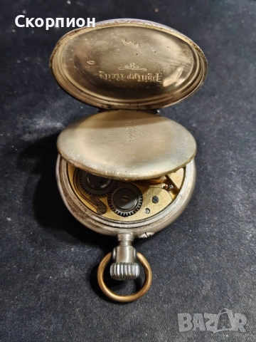 Швейцарски СРЕБЪРЕН джобен часовник 1901г.  - 6 РУБИНА -  ПРОМОЦИЯ, снимка 6 - Джобни - 48833608