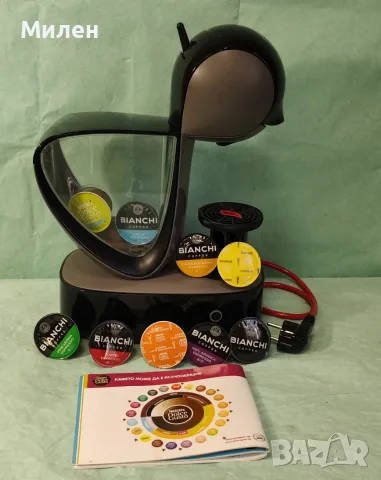 Кафемашина с гаранция 1 година Delonghi NESCAFÉ® система Dolce Gusto Infinissima Black/Gray, снимка 6 - Кафемашини - 55736458