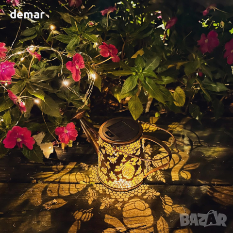 TickTime Соларна светеща лейка за градинска декорация, снимка 3 - Соларни лампи - 44734550