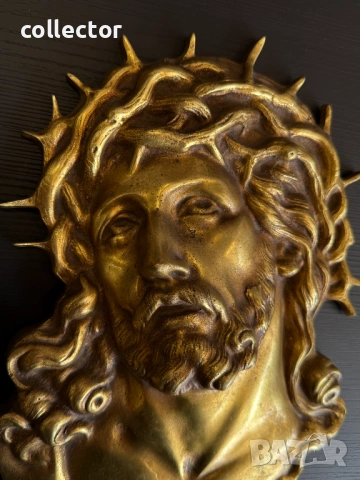 Стенен барелеф / пано с образа на Исус Христос. №7911, снимка 3 - Антикварни и старинни предмети - 53678709