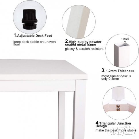 ПРОМОЦИЯ Трапезна маса / бюро GCP2AC3-120TW, снимка 5 - Бюра - 38952686