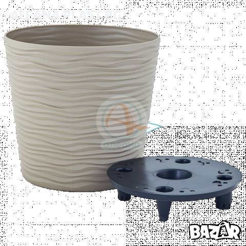 Ниска саксия ФЮЖЪН D12*11СМ с дренаж-5 размера, снимка 6 - Саксии и кашпи - 41181896