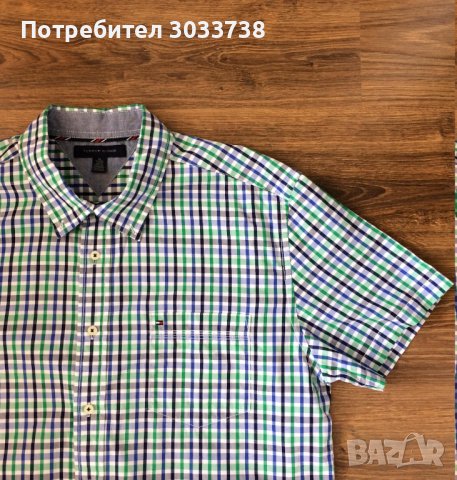 Tommy Hilfiger Мъжка памучна риза каре със стандартна кройка, снимка 4 - Ризи - 41561926